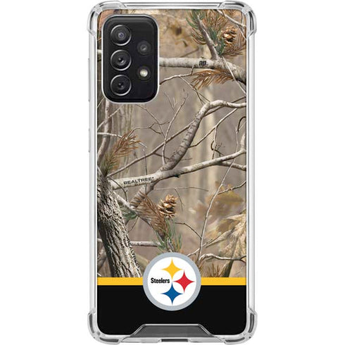 NFL Realtree Camo Pittsburgh Steelers Galaxy A72 5G Clear Case
